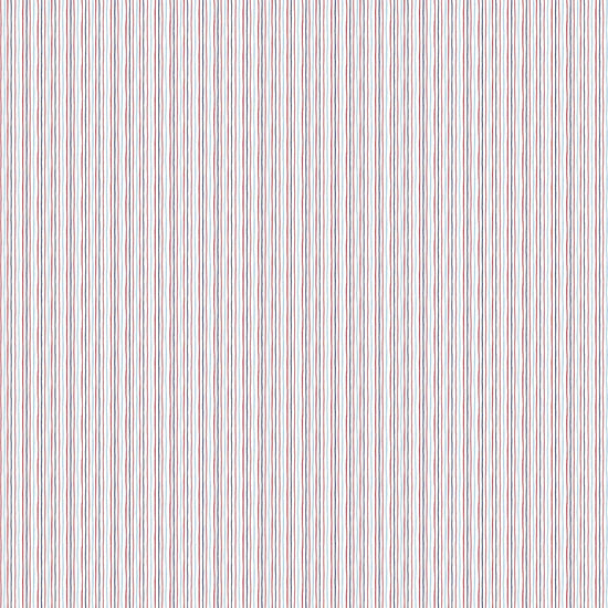 Image of By The Seashore Simple Stripes Red quilting cotton fabric by Claire Holliday, Features stripes on a red background. Cute Little Fabric Shop.