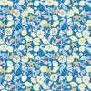 Image of By The Seashore Seashells Blue quilting cotton fabric by Claire Holliday, Features seashells on a blue Background. Cute Little Fabric Shop.