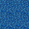 Image of By The Seashore Little Fish Dark Blue quilting cotton fabric by Claire Holliday, Features fish on a blue Background. Cute Little Fabric Shop.