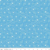 Image of Painted Petals Outlined Flowers Blue quilting cotton fabric by Lila Tueller for Riley Blake Designs. Features flowers on a blue background. Cute Little Fabric Shop.