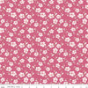 Image of Painted Petals Blossoms Pink quilting cotton fabric by Lila Tueller for Riley Blake Designs. Features flowers on a pink background. Cute Little Fabric Shop.