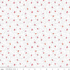 Image of Flourish Ditsy Hot Pink quilting cotton fabric by Sue Daley for Riley Blake Designs. Features flowers on a white background. Cute Little Fabric Shop.