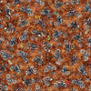 Image of Stars, Stripes, & Steel Grunge Biker Toss Rust quilting cotton fabric by Morris Creative Group for QT Fabrics. Features motorcycles on a brown background. Cute Little Fabric Shop.