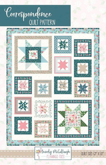 Correspondence Quilt PATTERN Star Blocks Pattern - Riley Blake INSTRUCTIONS Only