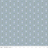 Image of Faraway Kingdom Royal Stripe Sky quilting cotton fabric by Natàlia Juan Abelló for Riley Blake Designs. Features stripes on a blue background. Cute Little Fabric Shop.