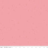 Image of Correspondence Stitching Peony quilting cotton fabric by Beverly McCullough for Riley Blake Designs. Features tiny xs on a pink background. Cute Little Fabric Shop.