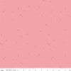 Image of Correspondence Stitching Peony quilting cotton fabric by Beverly McCullough for Riley Blake Designs. Features tiny xs on a pink background. Cute Little Fabric Shop.