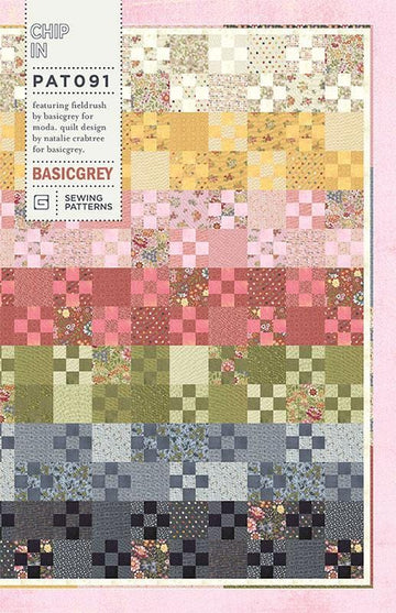 Chip In Quilt PATTERN Geometric Pattern - BG-PAT091 - Moda Fabrics INSTRUCTIONS Only