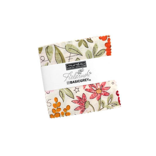Fieldrush Mini Charm Pack Floral Fabric - 30780MC - 42-Piece Precut - Moda Fabrics Quilting Cotton Fabric