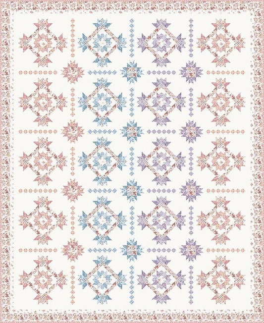SALE Wildflower Fields Boxed Quilt Kit Floral Fabric - KT-17680 - Riley Blake Quilting Cotton