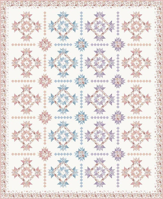 SALE Wildflower Fields Boxed Quilt Kit Floral Fabric - KT-17680 - Riley Blake Quilting Cotton