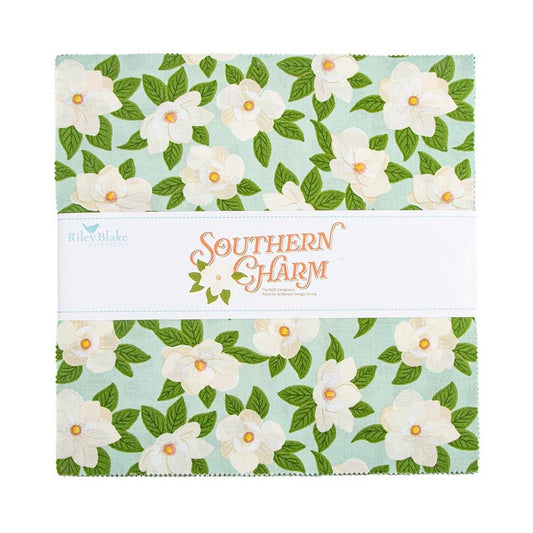 Southern Charm 10" Stacker Floral Fabric - 10-17440-42 - 42-pieces Precut - Riley Blake Quilting Cotton Fabric