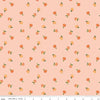 Image of Southern Charm Peaches Peaches 'n Cream quilting cotton fabric by The RBD Designers for Riley Blake Designs. Features peaches on an pink background. Cute Little Fabric Shop.