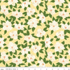 Image of Southern Charm Main Yellow quilting cotton fabric by The RBD Designers for Riley Blake Designs. Features flowers on a yellow background. Cute Little Fabric Shop.