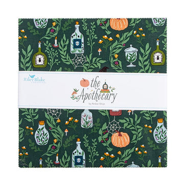 The Apothecary 10" Stacker Halloween Fabric - 10-17550-42 - 42-pieces Precut - Riley Blake Quilting Cotton Fabric