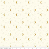 Image of The Apothecary Night Sky Cream quilting cotton fabric by Amber Elliot for Riley Blake Designs. Features moons and stars on a cream background. Cute Little Fabric Shop.