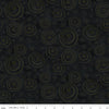 Image of Spooky Stars Swirls Black quilting cotton fabric by Teresa Kogut for Riley Blake Designs. Features stars on a black background. Cute Little Fabric Shop.