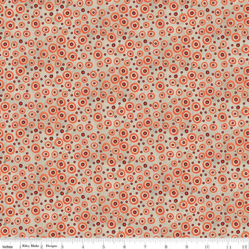 Image of Spooky Polka Dots Gray quilting cotton fabric by Teresa Kogut for Riley Blake Designs. Features dots on a gray background. Cute Little Fabric Shop.