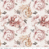 2yd 33" End of Bolt - SALE Daybreak on the Prairie Peonies Cream Floral Fabric WIDEBACK 108" Wide - Riley Blake Quilting Cotton Fabric