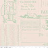 3 yard cut - SALE Farmer's Daughter Farm Life Sage Cream Green WIDEBACK - WB17193 - Riley Blake Quilting Cotton Fabric