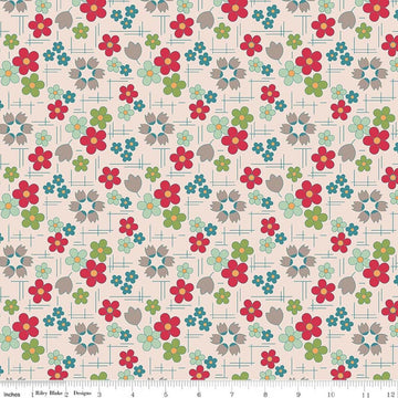 2 Yard 35" End of Bolt - SALE Farmer's Daughter Daisy Raindrop Cream Floral Fabric WIDEBACK 108" WIDE WB17198 Riley Blake Quilting Cotton