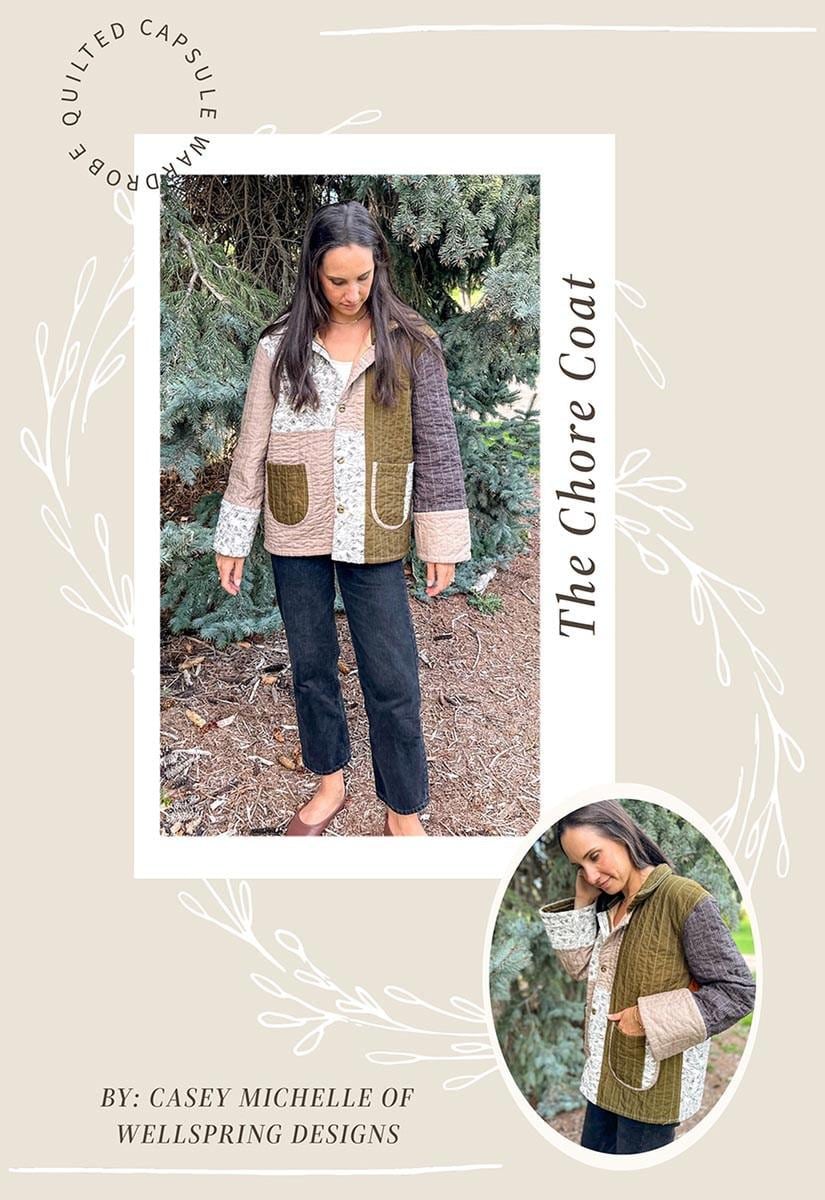 Quilted Chore Coat PATTERN Jacket Pattern - Riley Blake INSTRUCTIONS O ...