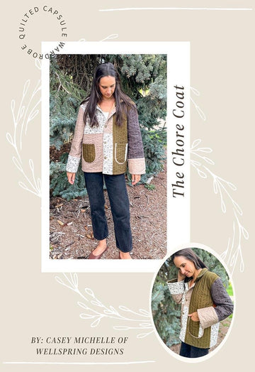 Quilted Chore Coat PATTERN Jacket Pattern - Riley Blake INSTRUCTIONS Only