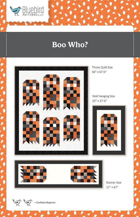 SALE Boo Who? Quilt PATTERN Halloween Pattern - Riley Blake INSTRUCTIONS Only
