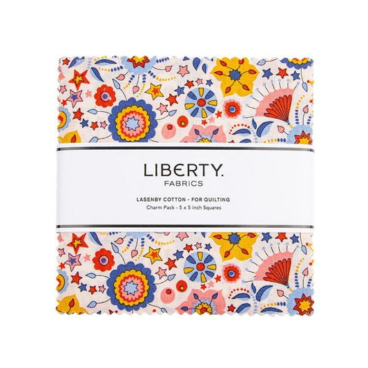 Summer Fair 5" Stacker Geometric Fabric - 0166SQ-SF-5 - 42-Piece Precut - Riley Blake Liberty Quilting Cotton Fabric