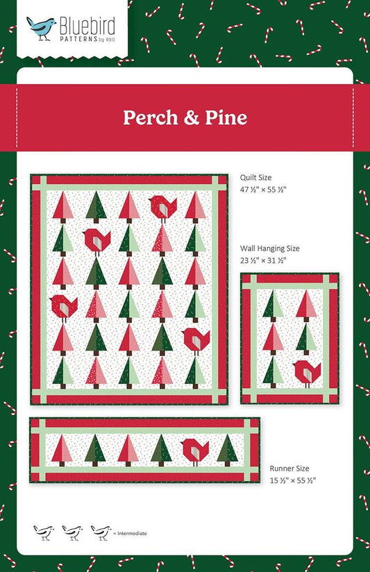 SALE Perch & Pine Quilt PATTERN Birds and Trees Pattern - Riley Blake INSTRUCTIONS Only