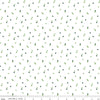 Image of Seasonal Basics Clovers White quilting cotton fabric by Christopher Thompson for Riley Blake Designs. Features clovers on a white background. Cute Little Fabric Shop.