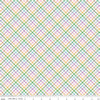 Image of Seasonal Basics Plaid Easter quilting cotton fabric by The RBD Designers for Riley Blake Designs. Features plaid on a multicolored background. Cute Little Fabric Shop.