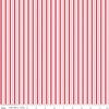 Image of Seasonal Basics Stripe Valentine quilting cotton fabric by The RBD Designers for Riley Blake Designs. Features stripes on a red background. Cute Little Fabric Shop.