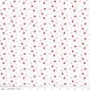 Image of Seasonal Basics Heart Toss White quilting cotton fabric by Christopher Thompson for Riley Blake Designs. Features hearts on a white background. Cute Little Fabric Shop.