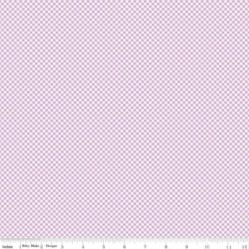 Image of Seasonal Basics Gingham Purple quilting cotton fabric by The RBD Designers for Riley Blake Designs. Features gingham on a purple background. Cute Little Fabric Shop.