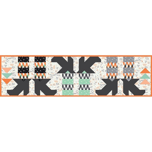 SALE Witches Feet Table Runner Quilt Kit Halloween Fabric - Riley Blake Quilting Cotton Fabric