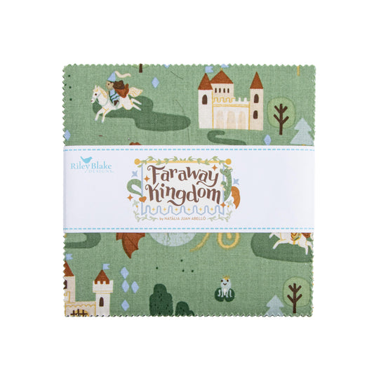 Faraway Kingdom 5" Stacker Fantasy Fabric - 5-17430-42 - 42-Piece Precut - Riley Blake Quilting Cotton Fabric