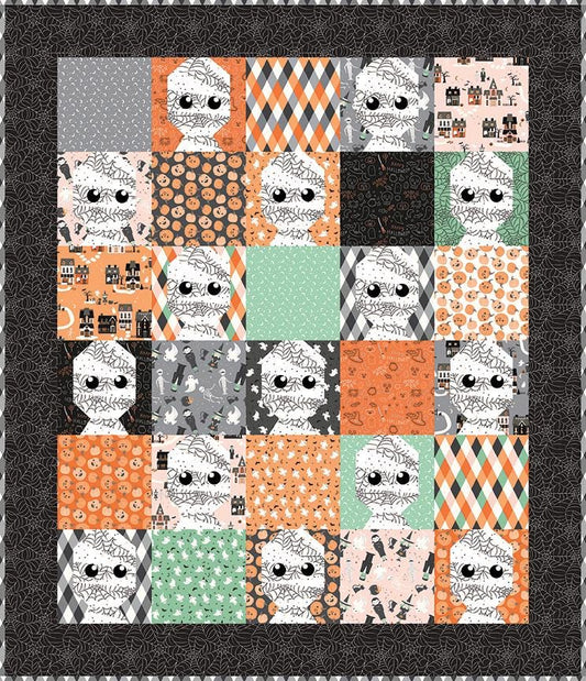 Mummy Kit - Frank and Friends - My Minds Eye - Riley Blake Designs - Pattern Quilt Kit -  Quilting Cotton