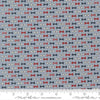 Independence Day Bowties Splash quilting cotton fabric by Sweetwater for Moda Fabrics. Features bowties on a blue background. Cute Little Fabric Shop.