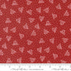 Independence Day God Bless America Red quilting cotton fabric by Sweetwater for Moda Fabrics. Features dots on a red background. Cute Little Fabric Shop.