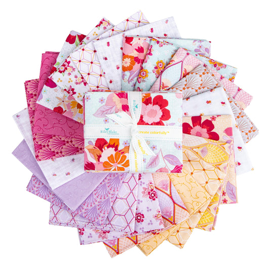 Flourish Fat Quarter Bundle Floral Fabric - FQ-17450-21 - 21-piece Precut - Riley Blake Quilting Cotton Fabric