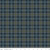 Image of Designer Flannel Cretaceous Plaid Navy flannel cotton fabric by Amanda Niederhauser for Riley Blake Designs. Features plaid on a blue background. Cute Little Fabric Shop.