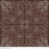 Image of Designer Flannel Cowboys Bandana Brown flannel cotton fabric by Echo Park Paper Co for Riley Blake Designs. Features paisley on a brown background. Cute Little Fabric Shop.