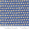 Image of Saltwater The White Pearl Ocean quilting cotton fabric by Cathe Holden for Moda Fabrics. Features sea shells on a blue background. Cute Little Fabric Shop.
