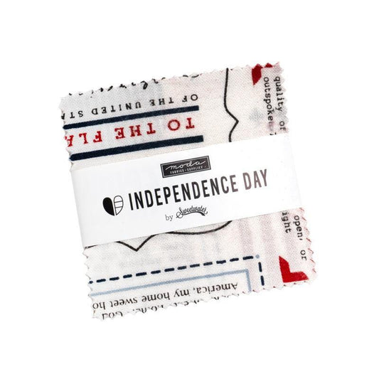 Independence Day Mini Charm Pack Patriotic Fabric - 55720MC - 42-Piece Precut - Moda Fabrics Quilting Cotton Fabric