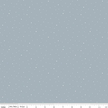 Image of Designer Flannel Dapple Dot Silver flannel cotton fabric by The RBD Designers for Riley Blake Designs. Features dots on a gray background. Cute Little Fabric Shop.