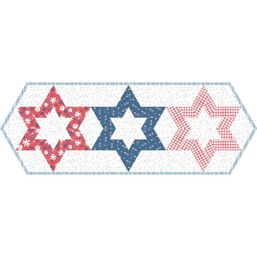SALE Hollow Star Table Runner Quilt PATTERN Star Block Pattern - Riley Blake INSTRUCTIONS Only