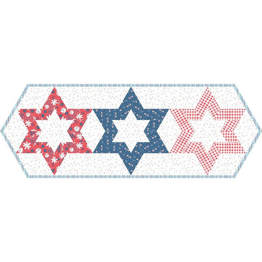 SALE Hollow Star Table Runner Quilt PATTERN Star Block Pattern - Riley Blake INSTRUCTIONS Only