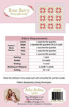 SALE Rose Berry Quilt PATTERN Floral Pattern - Riley Blake INSTRUCTIONS Only