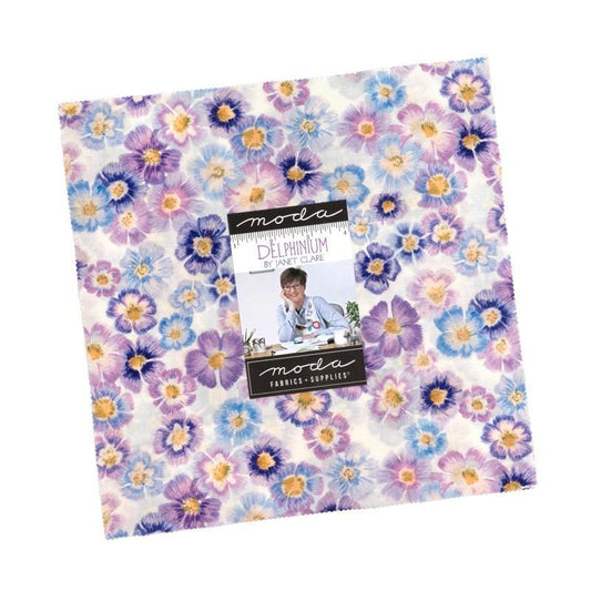 Delphinium Layer Cake Floral Fabric - 24650LC - 42-Piece Precut - Moda Fabrics Quilting Cotton Fabric
